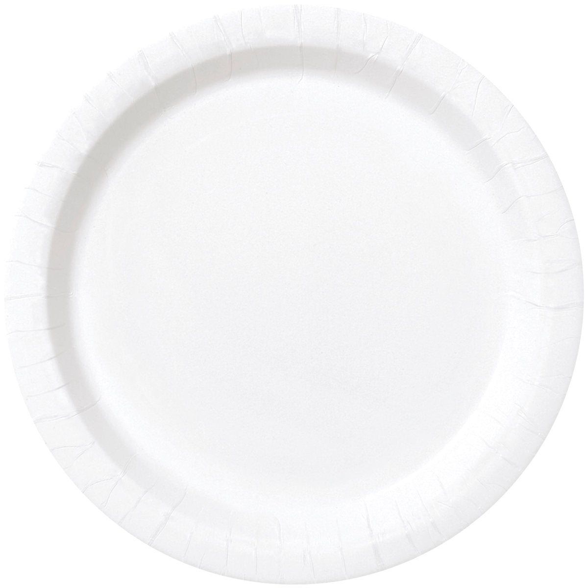 UNIQUE PARTY FAVORS Disposable-Plasticware White Large Round Lunch Paper Plates, 9 Inches, 8 Count 011179031054