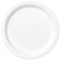 UNIQUE PARTY FAVORS Disposable-Plasticware White Large Round Lunch Plastic Plates, 9 Inches, 20 Count 011179345069
