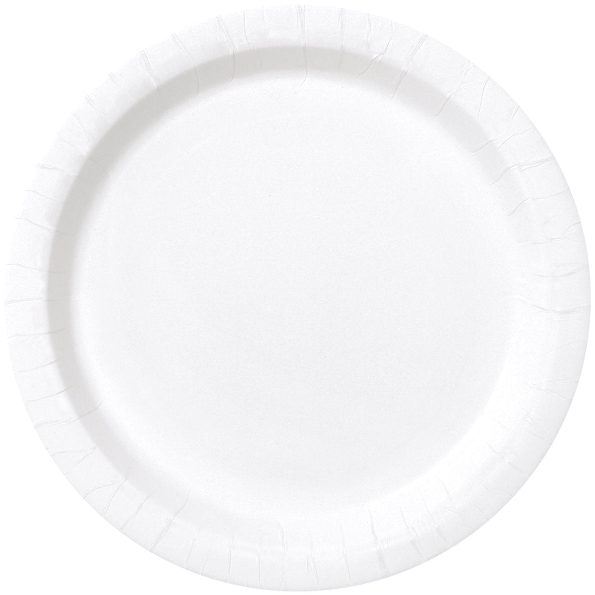 UNIQUE PARTY FAVORS Disposable-Plasticware White Large Round Lunch Plastic Plates, 9 Inches, 20 Count 011179345069
