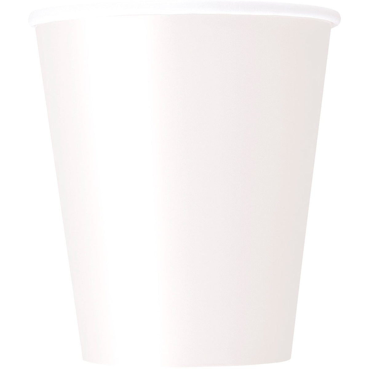 UNIQUE PARTY FAVORS Disposable-Plasticware White Paper Cups, 9 Oz, 8 Count 011179031061