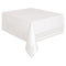 UNIQUE PARTY FAVORS Disposable-Plasticware White Rectangular Paper Plastic-Lined Table Cover, 54 x 108 Inches, 1 Count 011179501809
