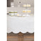 UNIQUE PARTY FAVORS Disposable-Plasticware White Rectangular Paper Scalloped Table Cover, 54 x 108 Inches, 1 Count 011179739516