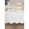 UNIQUE PARTY FAVORS Disposable-Plasticware White Rectangular Paper Scalloped Table Cover, 54 x 108 Inches, 1 Count 011179739516