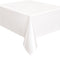 UNIQUE PARTY FAVORS Disposable-Plasticware White Rectangular Plastic Table Cover, 54 x 108 Inches, 1 Count 011179050956