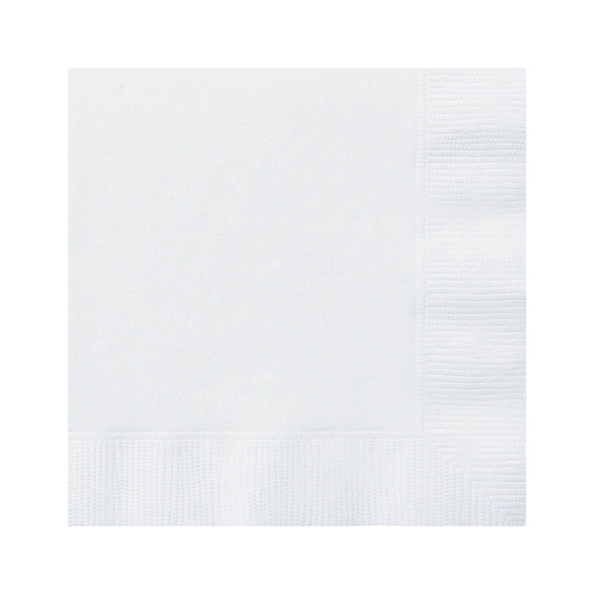 UNIQUE PARTY FAVORS Disposable-Plasticware White Small Beverage Napkins, 40 Count 011179344291