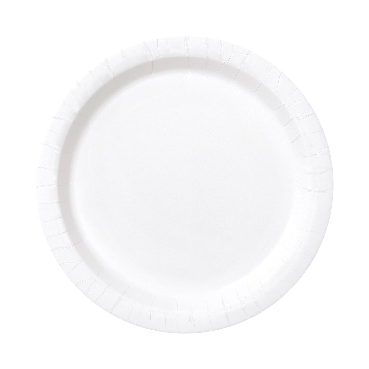 UNIQUE PARTY FAVORS Disposable-Plasticware White Small Round Dessert Paper Plates, 7 Inches, 8 Count 011179031047
