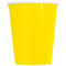 UNIQUE PARTY FAVORS Disposable-Plasticware Yellow Paper Cups, 9 Oz, 8 Count 011179470990