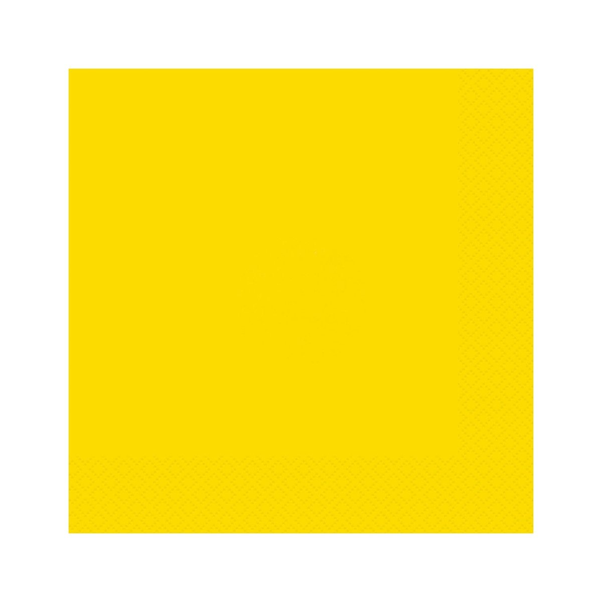 UNIQUE PARTY FAVORS Disposable-Plasticware Yellow Small Beverage Napkins, 20 Count 011179992010