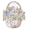 UNIQUE PARTY FAVORS Easter Dainty Easter Large Basket-Shaped Napkins, 16 Count