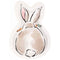 UNIQUE PARTY FAVORS Easter Dainty Easter Large Bunny Shaped Lunch Paper Plates, 9 Inches, 8 Count