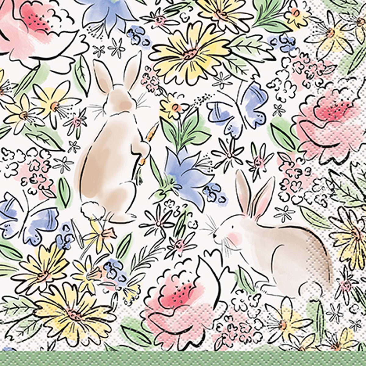 UNIQUE PARTY FAVORS Easter Dainty Easter Large Lunch Napkins, 16 Count