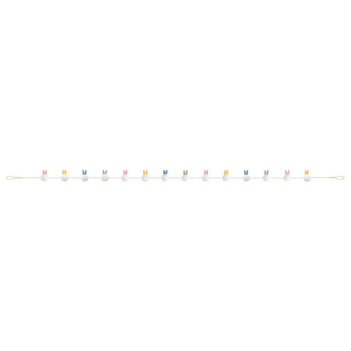 UNIQUE PARTY FAVORS Easter Dainty Easter Pompoms Garland, 1 Count 011179518609