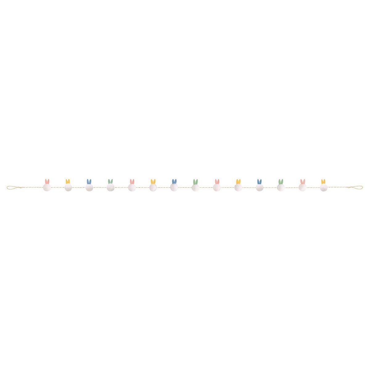 UNIQUE PARTY FAVORS Easter Dainty Easter Pompoms Garland, 1 Count 011179518609