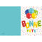 UNIQUE PARTY FAVORS General Birthday Bright Bonne Fête Invitations, 8 Count