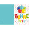 UNIQUE PARTY FAVORS General Birthday Bright Bonne Fête Invitations, 8 Count