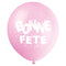 UNIQUE PARTY FAVORS General Birthday Bright Bonne Fête Latex Balloons, 12 Inches, 8 Count