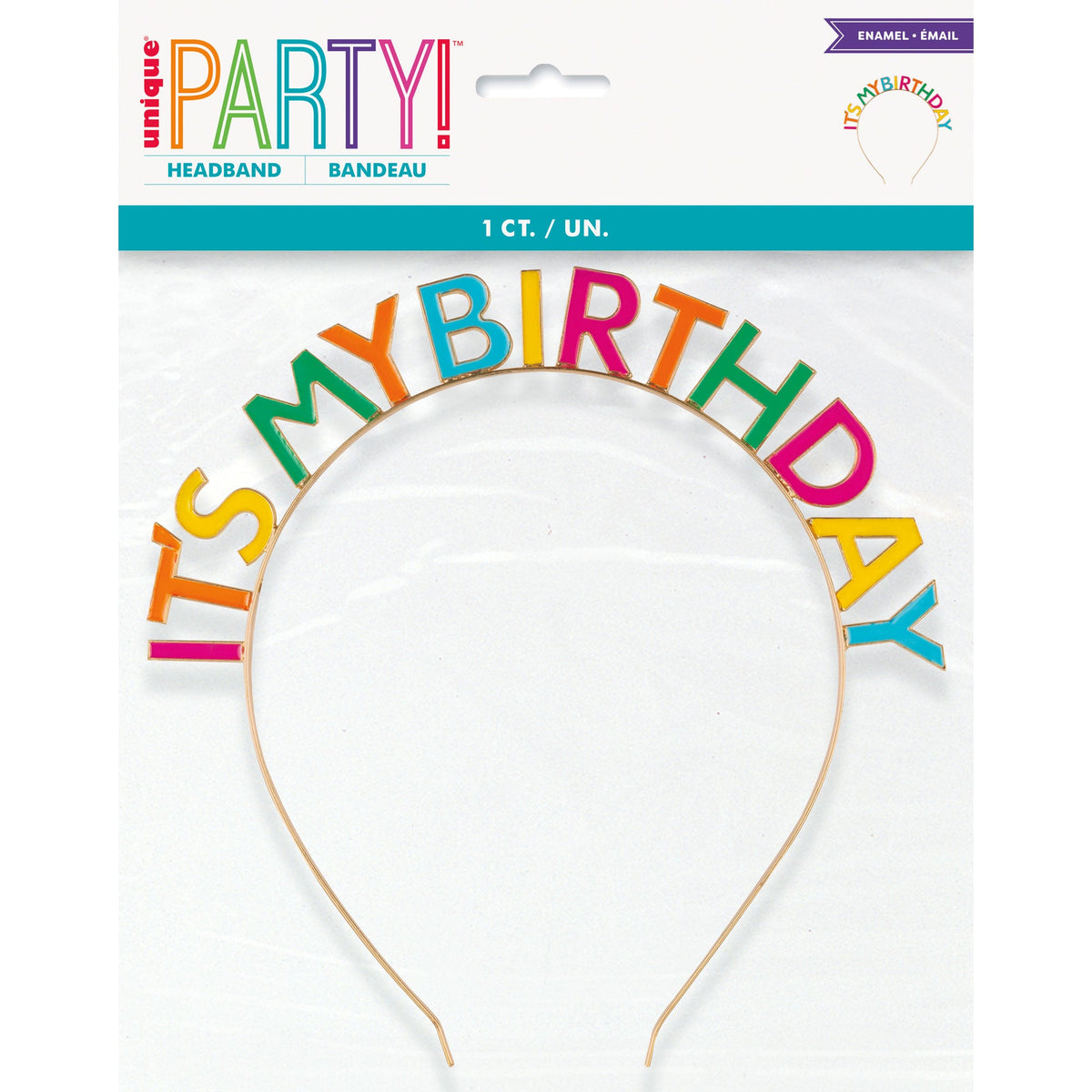 UNIQUE PARTY FAVORS General Birthday "It's My Birthday" Headband, 1 Count 011179263790