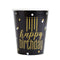 UNIQUE PARTY FAVORS General Birthday Metallic Happy Birthday Paper Cups, 9 Oz, 8 Count 011179731862