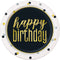 UNIQUE PARTY FAVORS General Birthday Metallic Happy Birthday Small Round Dessert Paper Plates, 7 Inches, 8 Count 011179731848