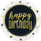 UNIQUE PARTY FAVORS General Birthday Metallic Happy Birthday Small Round Dessert Paper Plates, 7 Inches, 8 Count 011179731848