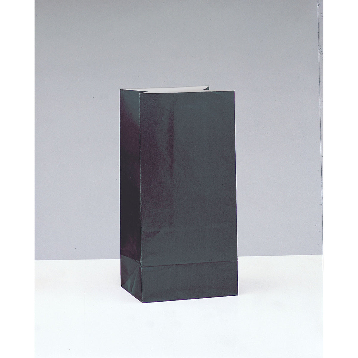 UNIQUE PARTY FAVORS Gift Wrap & Bags Black Paper Party Bags, 10 x 5 Inches, 12 Count 011179590124