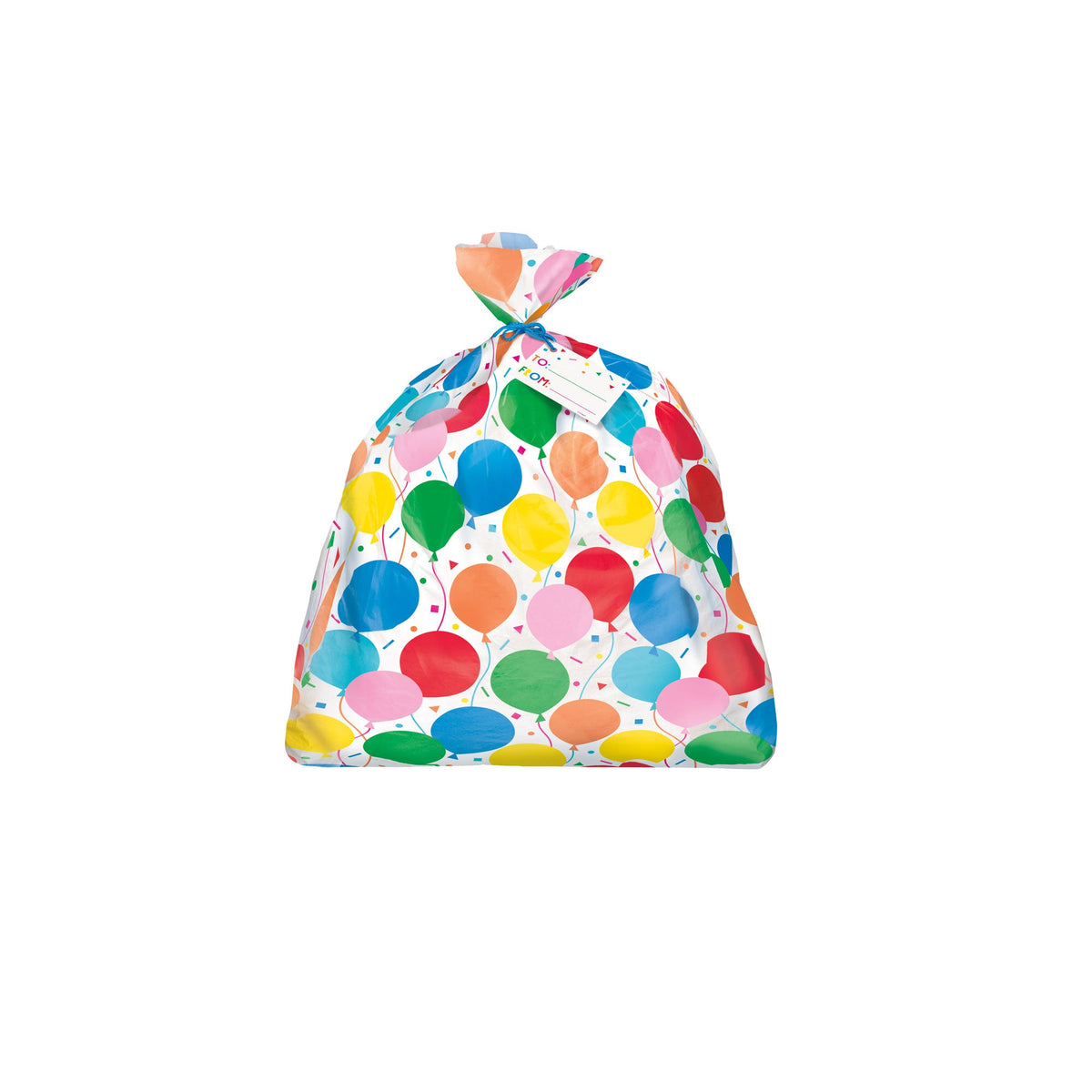 UNIQUE PARTY FAVORS Gift Wrap & Bags Colorful Balloons Jumbo Plastic Gift Bag, 36 x 44 Inches, 1 Count 011179747696