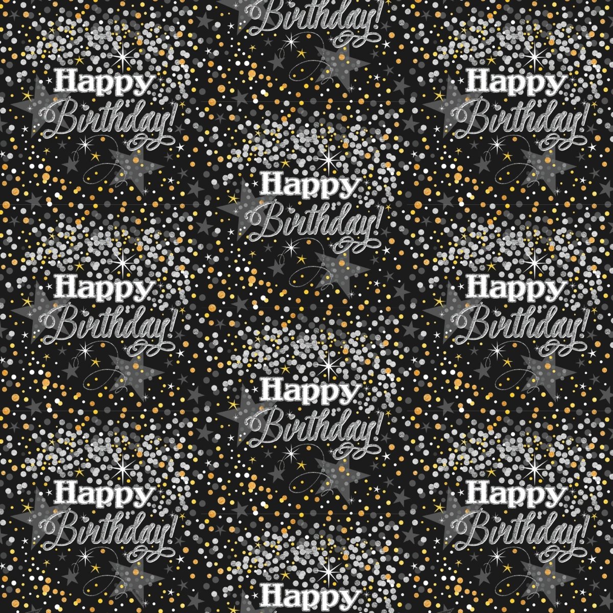 UNIQUE PARTY FAVORS Gift Wrap & Bags Glittering Birthday Gift Wrap, 60 x 30 Inches, 1 Count 011179582792