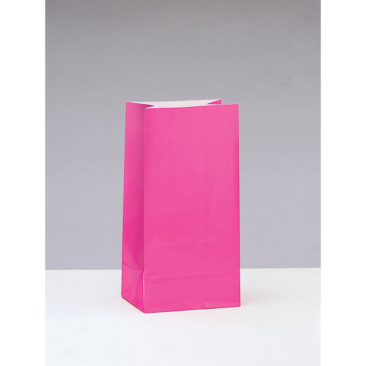 UNIQUE PARTY FAVORS Gift Wrap & Bags Hot Pink Paper Party Bags, 10 x 5 Inches, 12 Count 011179590056