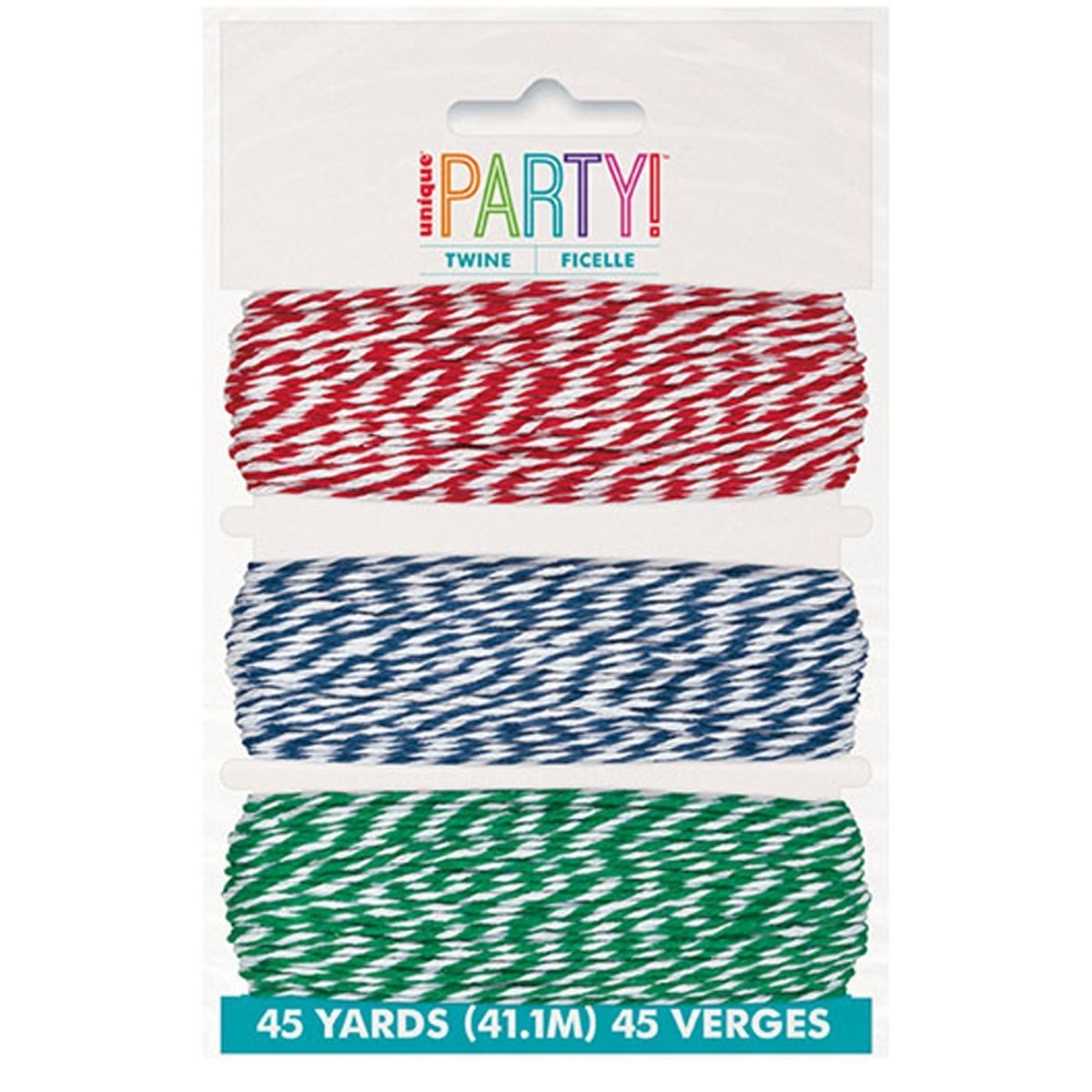 UNIQUE PARTY FAVORS Gift Wrap & Bags Primary Colours Baker's Twine, 45 Yards, 1 Count 011179184279