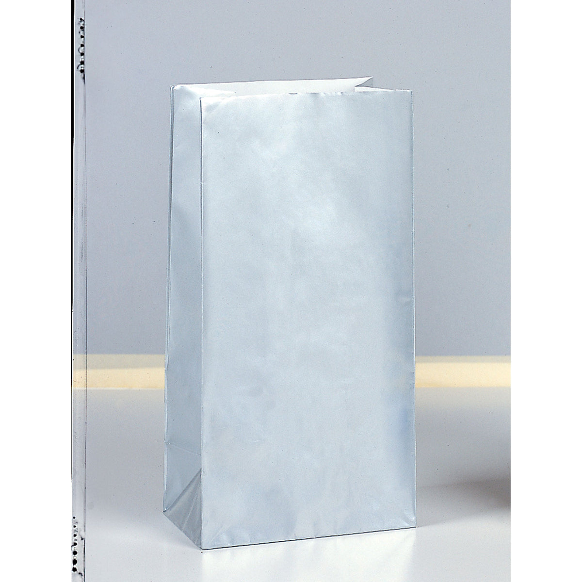 UNIQUE PARTY FAVORS Gift Wrap & Bags Silver Paper Party Bags, 10 x 5 Inches, 12 Count 011179590186