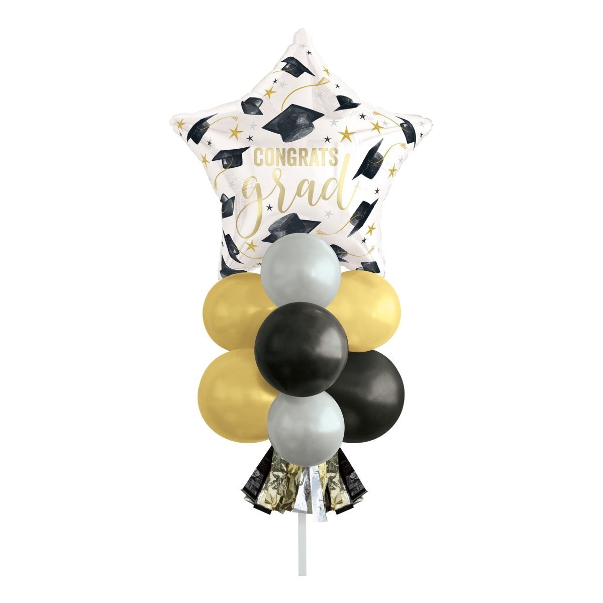 UNIQUE PARTY FAVORS Graduation Golden Star Graduation Balloon Yard Sign Kit, 1 Count 011179735501
