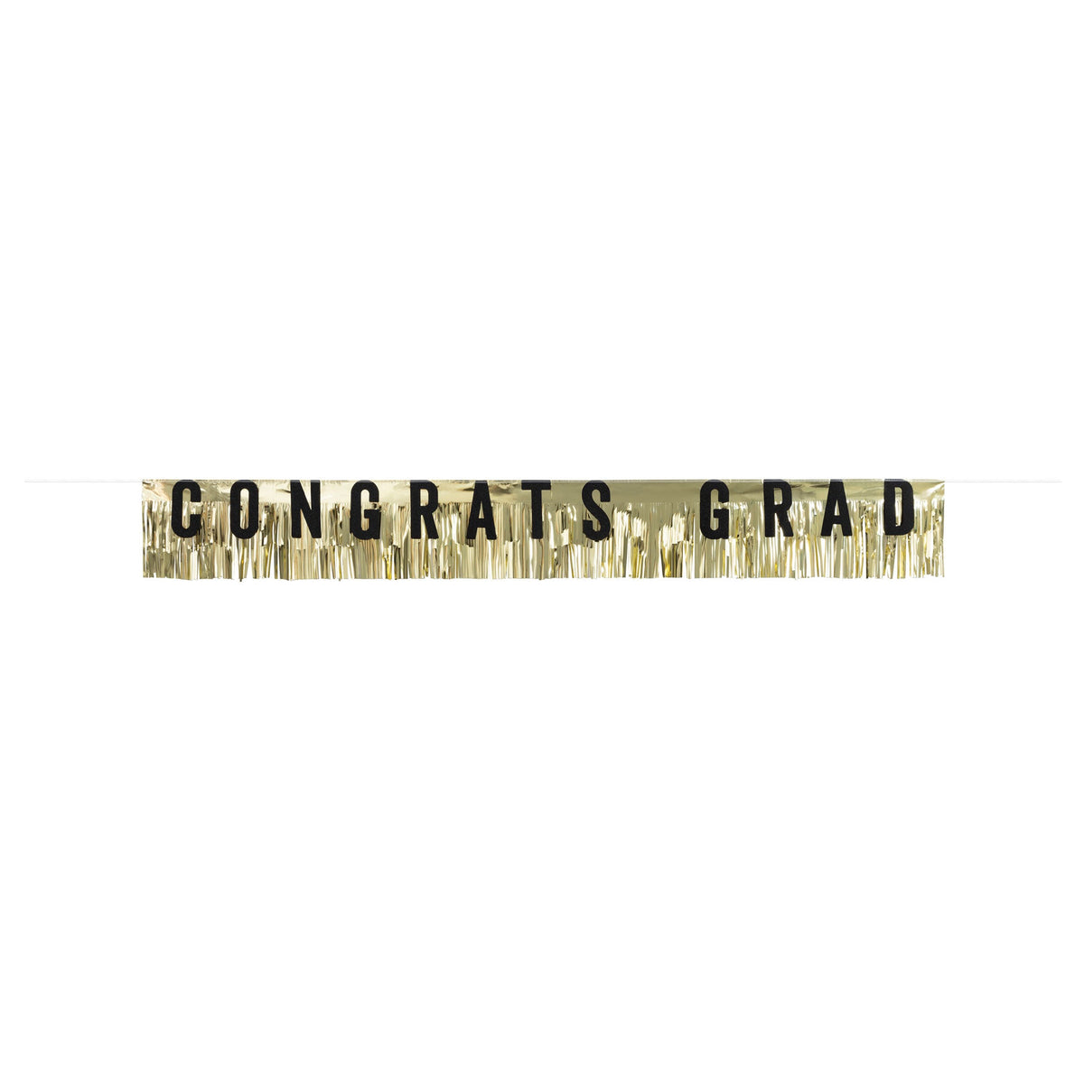 UNIQUE PARTY FAVORS Graduation Golden Star Graduation "Congrats Grad" Banner, 72 Inches, 1 Count 011179735471