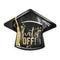UNIQUE PARTY FAVORS Graduation Golden Star Graduation Large Cap Shaped Lunch Paper Plates, 8 Count 011179735549