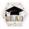 UNIQUE PARTY FAVORS Graduation Starry Graduation Large Hexagon Lunch Paper Plates, 9 Inches, 8 Count 011179776450