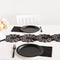 UNIQUE PARTY FAVORS Halloween Black Felt Spider Web Table Runner, 7.25 x 31 Inches, 1 Count 011179218608
