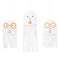UNIQUE PARTY FAVORS Halloween Ghost Paper Hanging Decorations, 3 Count 011179542406