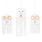 UNIQUE PARTY FAVORS Halloween Ghost Paper Hanging Decorations, 3 Count 011179542406