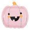UNIQUE PARTY FAVORS Halloween Groovy Halloween Large Pink Pumpkin Shaped Lunch Paper Plates, 9 Inches, 8 Count 011179542451