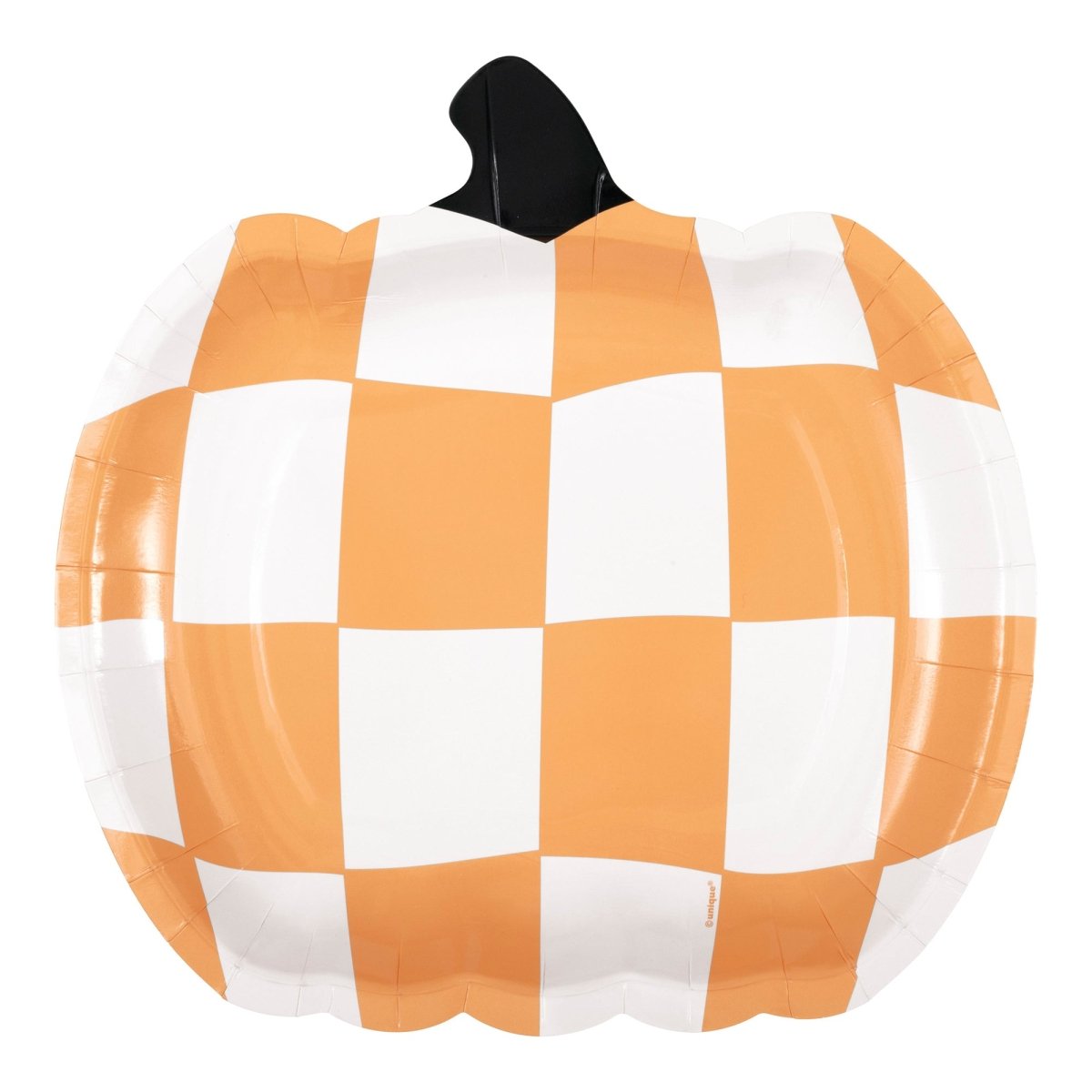 UNIQUE PARTY FAVORS Halloween Groovy Halloween Large Pumpkin Shaped Lunch Paper Plates, 9 Inches, 8 Count 011179530243