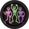 UNIQUE PARTY FAVORS Halloween Neon Lights Halloween Large Round Lunch Paper Plates, 9 Inches, 8 Count
