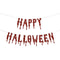 UNIQUE PARTY FAVORS Halloween Red Glitter Happy Halloween Banner, 1 Count 011179542888