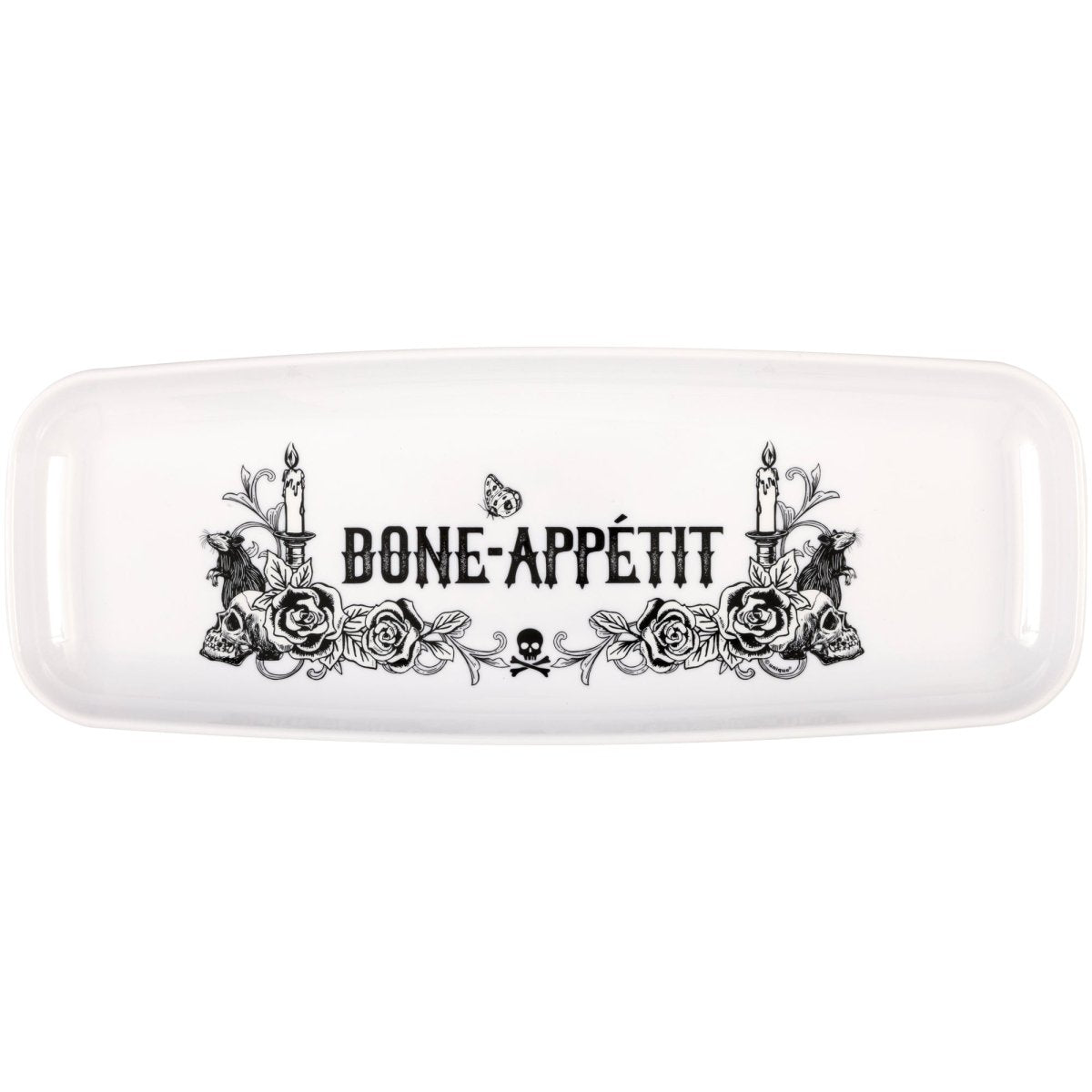 UNIQUE PARTY FAVORS Halloween Sketchy Skulls Plastic Serving Tray, 1 Count 011179542918