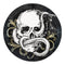 UNIQUE PARTY FAVORS Halloween Sketchy Skulls Small Round Dessert Paper Plates, 7 Inches, 8 Count 011179520343