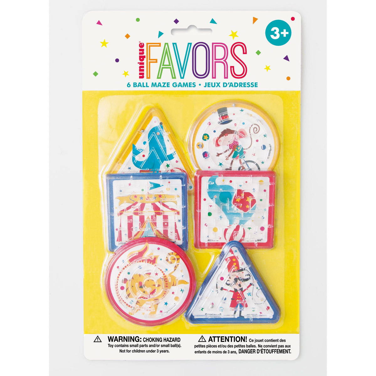 UNIQUE PARTY FAVORS Kids Birthday Ball Maze Games, 6 Count 011179847723