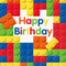 UNIQUE PARTY FAVORS Kids Birthday Building Blocks Birthday Large Lunch Napkins, 16 Count 011179582327