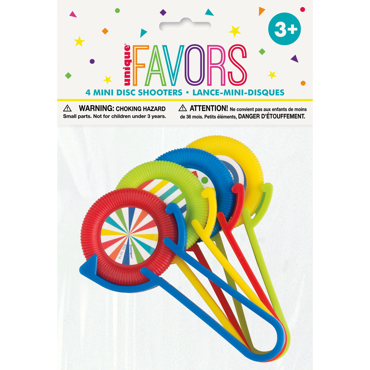 UNIQUE PARTY FAVORS Kids Birthday Disc Shooters, 4 Count 011179847310
