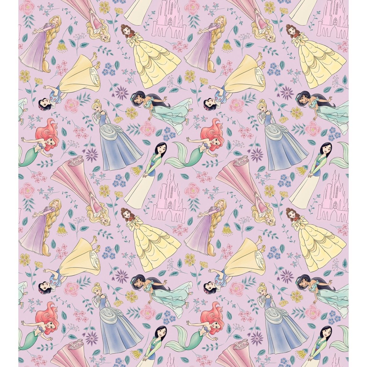 UNIQUE PARTY FAVORS Kids Birthday Disney Princesses Birthday Gift Wrap, 30 x 60 Inches, 1 Count 011179151691