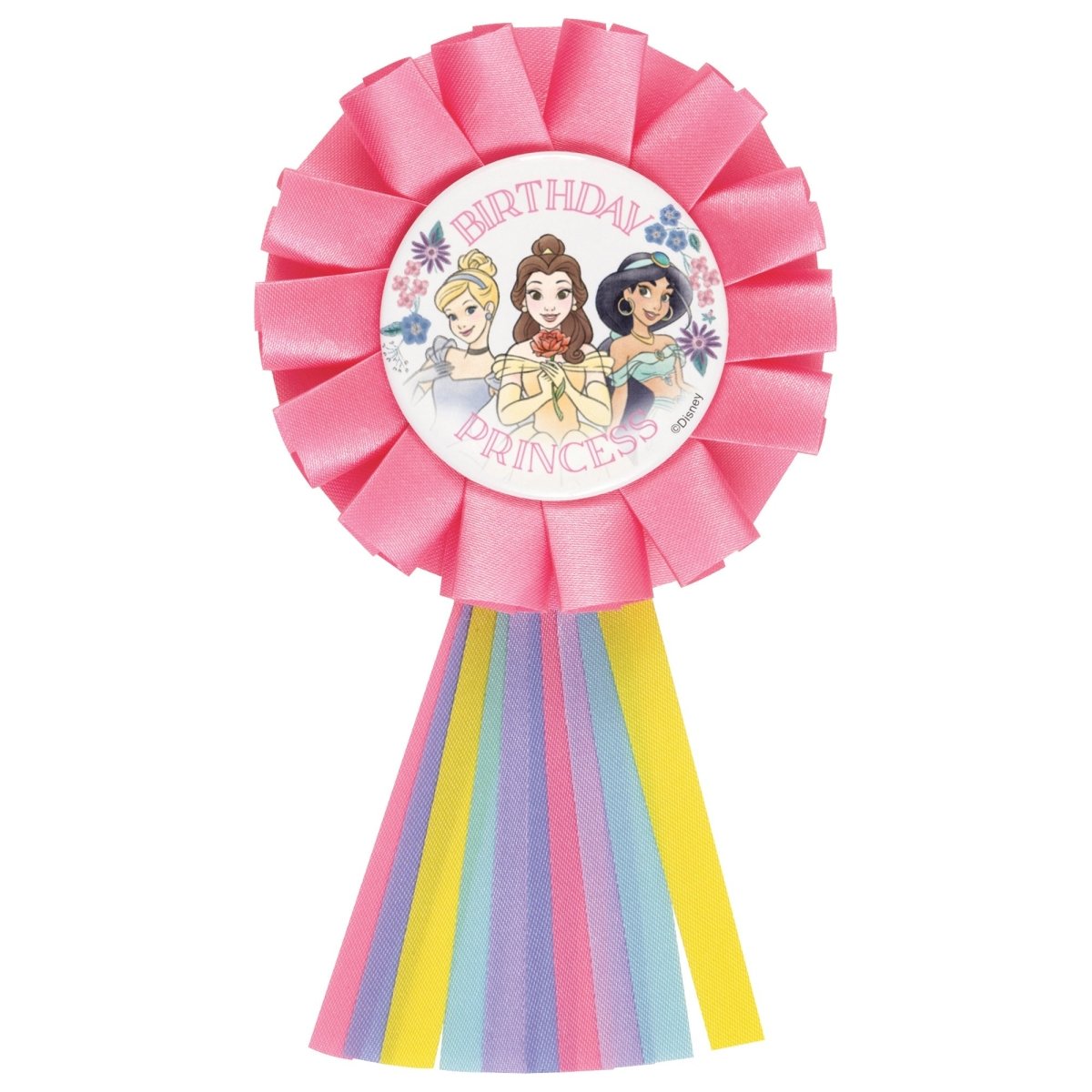 UNIQUE PARTY FAVORS Kids Birthday Disney Princesses Birthday Princess Badge, 1 Count 011179153985