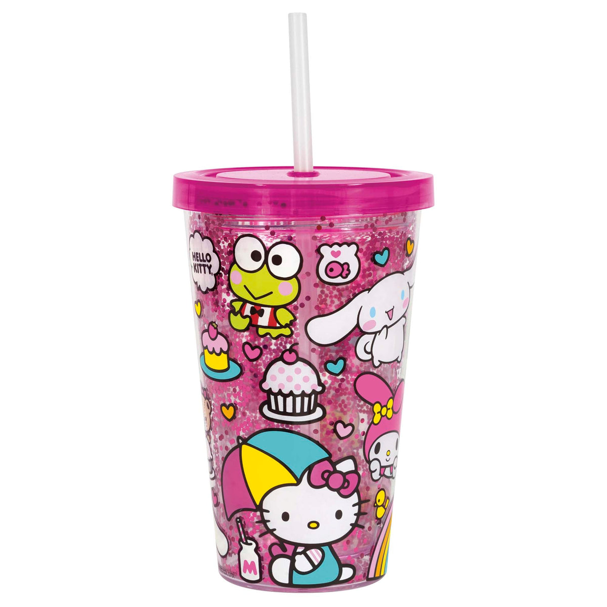 UNIQUE PARTY FAVORS Kids Birthday Hello Kitty and Friends Birthday Pink Party Favour Cup, 16 Oz, 1 Count 011179437249