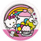 UNIQUE PARTY FAVORS Kids Birthday Hello Kitty and Friends Birthday Small Round Dessert Paper Plates, 7 Inches, 8 Count
